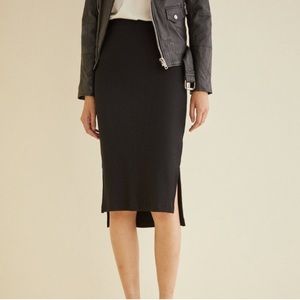 Amour Vert Black Midi Skirt